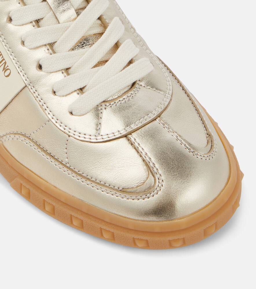 Valentino Garavani Upvillage metallic leather sneakers