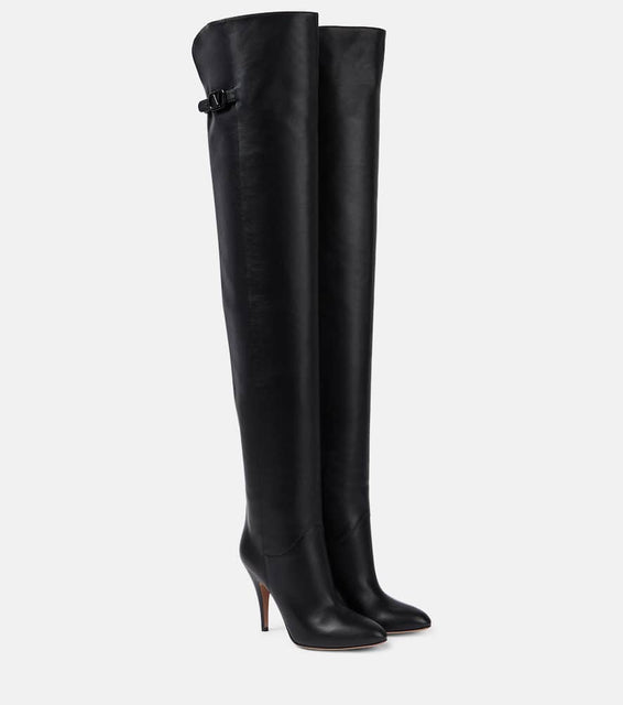 Valentino Garavani VLogo Signature leather over-the-knee boots