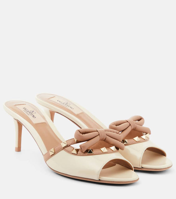 Valentino Garavani Rockstud patent leather mules