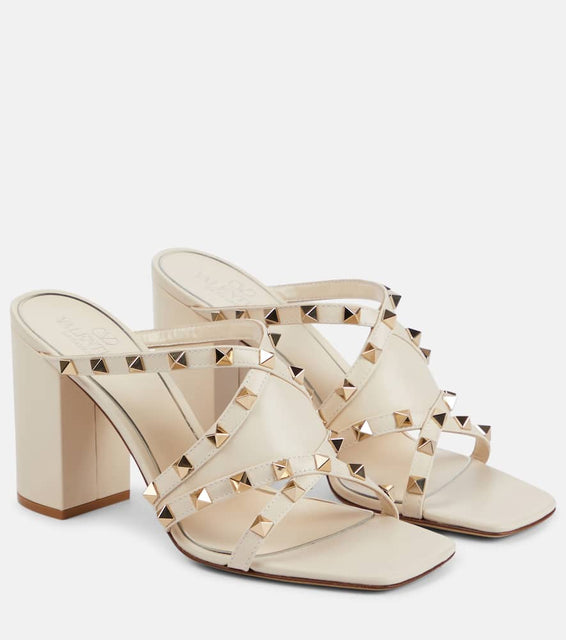 Valentino Garavani Rockstud 90 leather mules