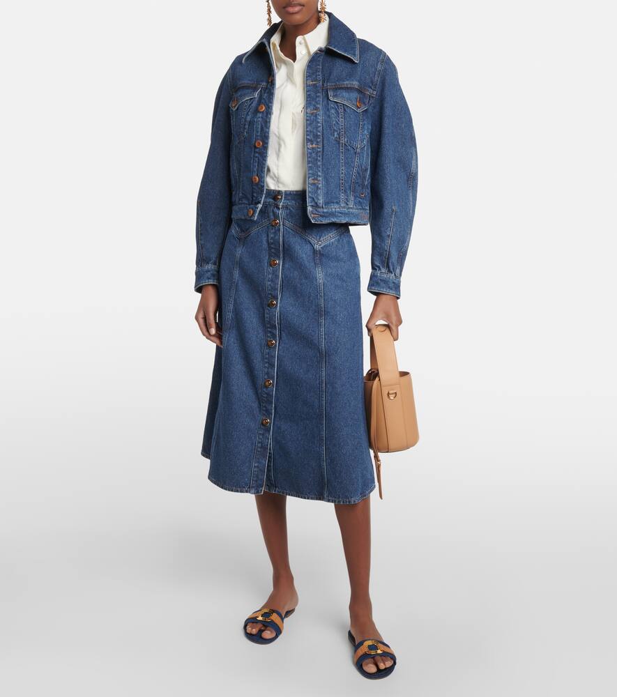 See By Chloe Klaire denim slides