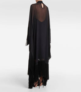 Taller Marmo Mrs Ross Spirito fringed silk kaftan