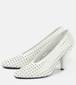 Proenza Schouler Perforated Cone leather pumps