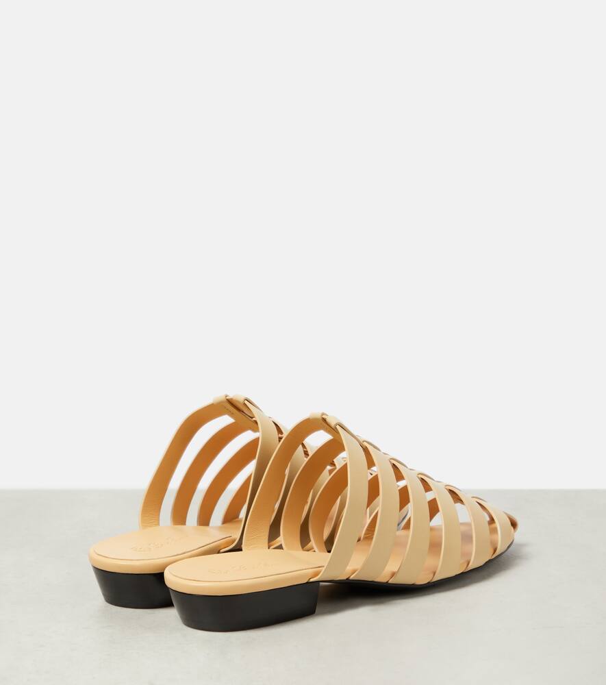 Loro Piana Kaede leather mules
