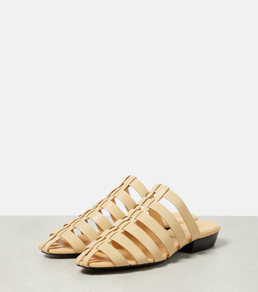 Loro Piana Kaede leather mules