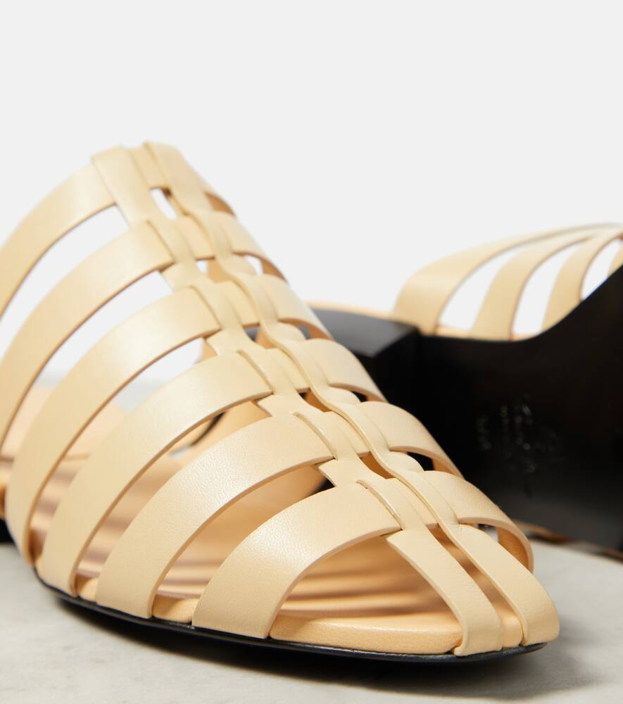 Loro Piana Kaede leather mules