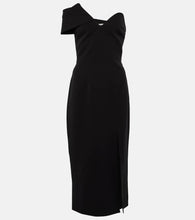 Safiyaa Asymmetric crêpe midi dress
