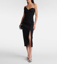 Safiyaa Asymmetric crêpe midi dress