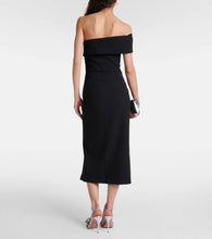 Safiyaa Asymmetric crêpe midi dress