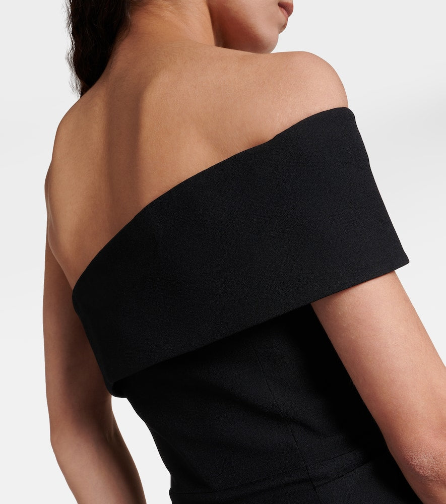 Safiyaa Asymmetric crêpe midi dress