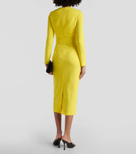 Safiyaa Gathered crêpe midi dress