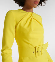 Safiyaa Gathered crêpe midi dress