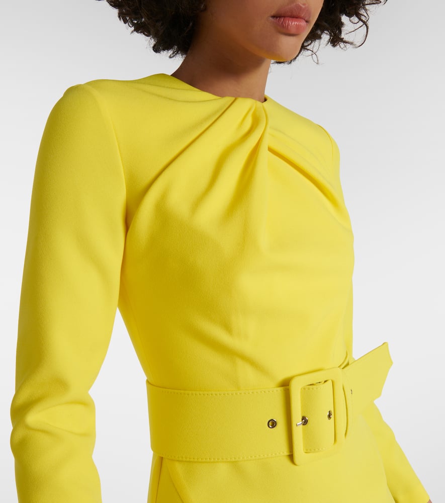 Safiyaa Gathered crêpe midi dress