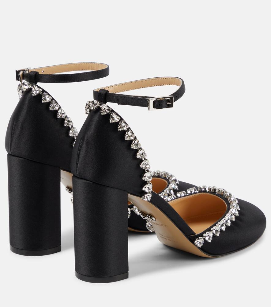 Mach & Mach Audrey 95 embellished satin pumps