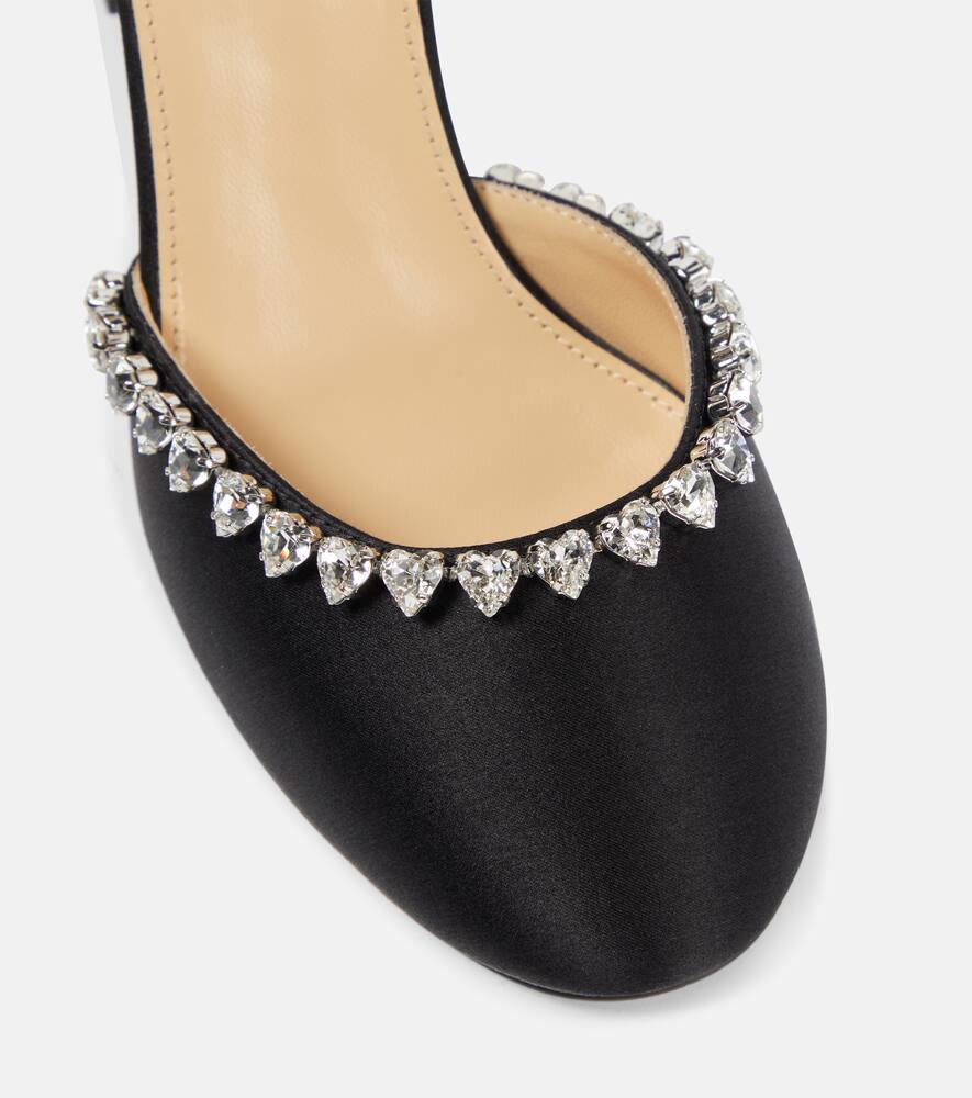 Mach & Mach Audrey 95 embellished satin pumps