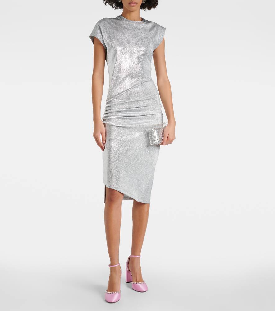 Mach & Mach Audrey crystal-embellished satin pumps