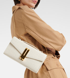 DeMellier Vancouver croc-effect leather clutch
