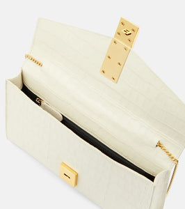 DeMellier Vancouver croc-effect leather clutch