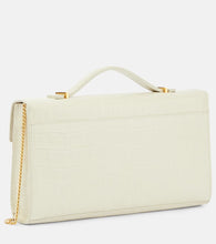DeMellier Vancouver croc-effect leather clutch