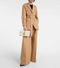 DeMellier Vancouver croc-effect leather clutch