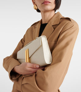 DeMellier Vancouver croc-effect leather clutch