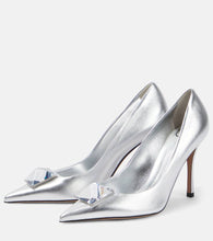 Valentino Garavani One Stud metallic leather pumps