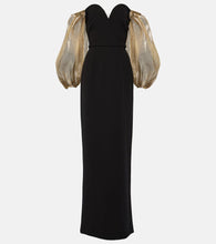 Safiyaa Off-shoulder crêpe gown