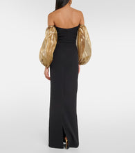 Safiyaa Off-shoulder crêpe gown