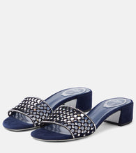 Rene Caovilla Embellished suede mules