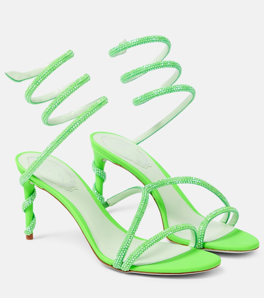 Rene Caovilla Margot embellished satin sandals - Rene Caovilla Margot 缎面装饰凉鞋