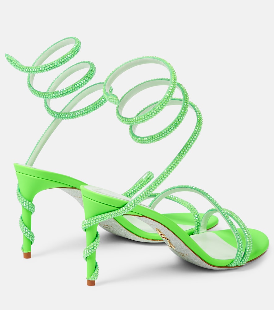 Rene Caovilla Margot embellished satin sandals