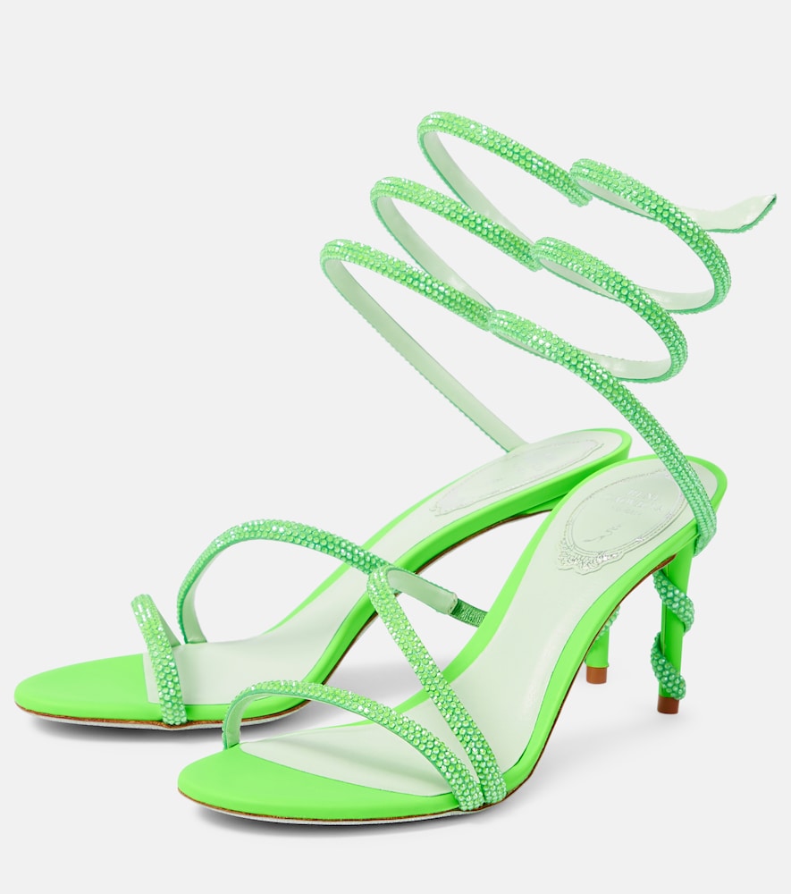Rene Caovilla Margot embellished satin sandals
