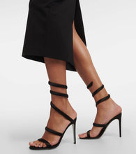 Rene Caovilla Margot embellished satin sandals