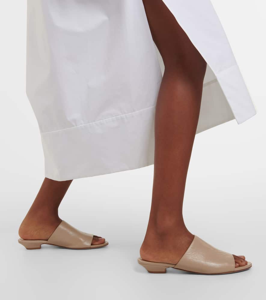 Khaite Marion leather slides