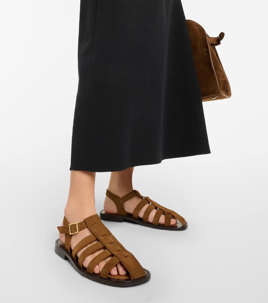 The Row Pablo suede fisherman sandals