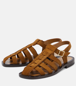 The Row Pablo suede fisherman sandals