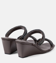 Brunello Cucinelli Leather wedge sandals