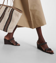 Brunello Cucinelli Leather wedge sandals