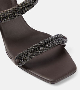 Brunello Cucinelli Leather wedge sandals