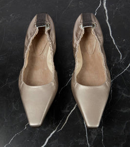 Brunello Cucinelli Metallic leather ballet flats