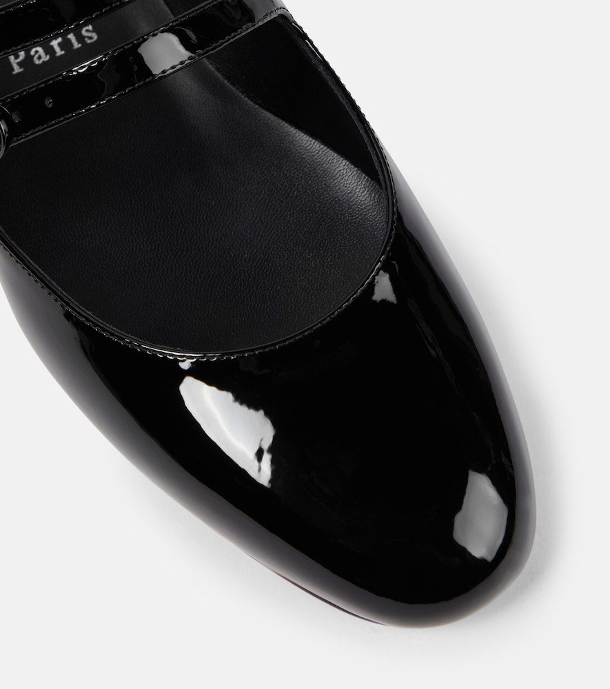 Black Christian Louboutin Sweet Jane patent leather Mary Jane shoes - Ballerina Flats