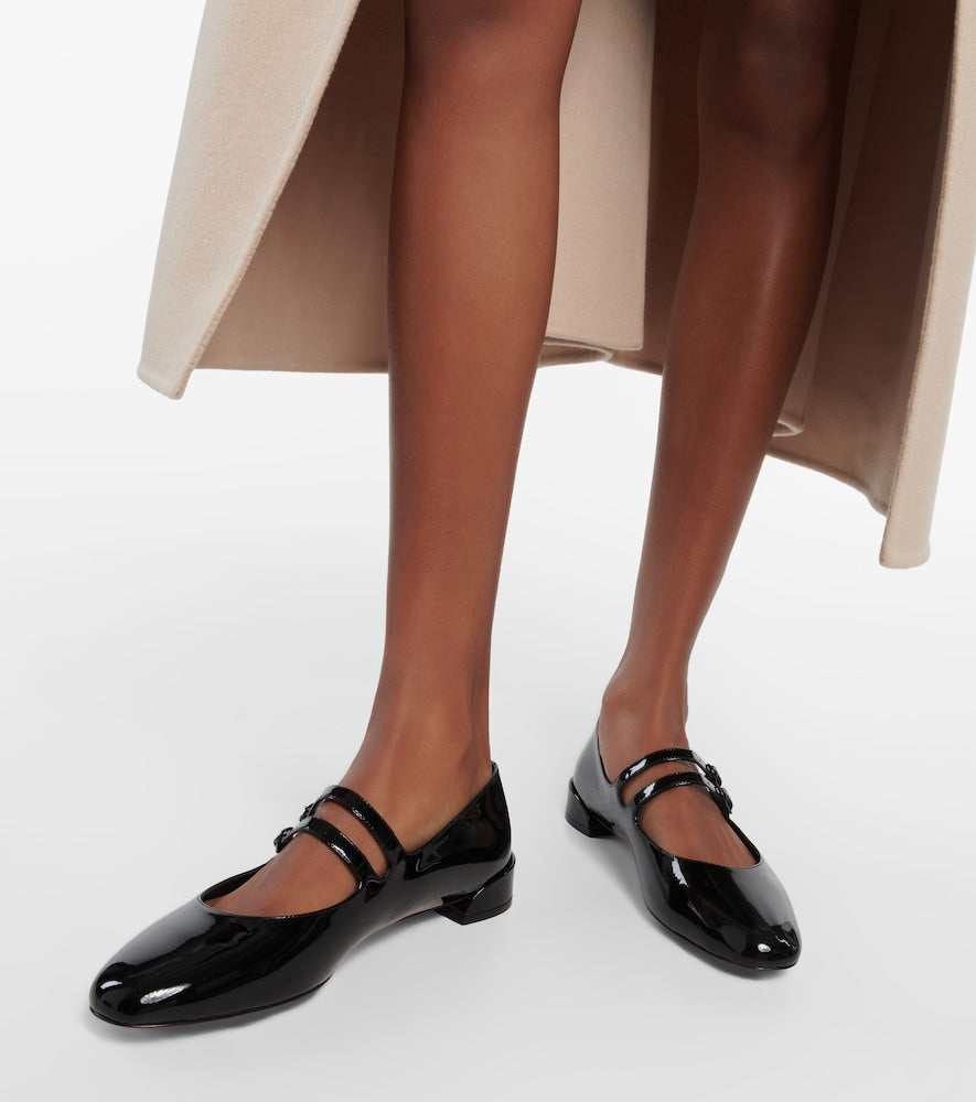 Black Christian Louboutin Sweet Jane patent leather Mary Jane shoes - Ballerina Flats