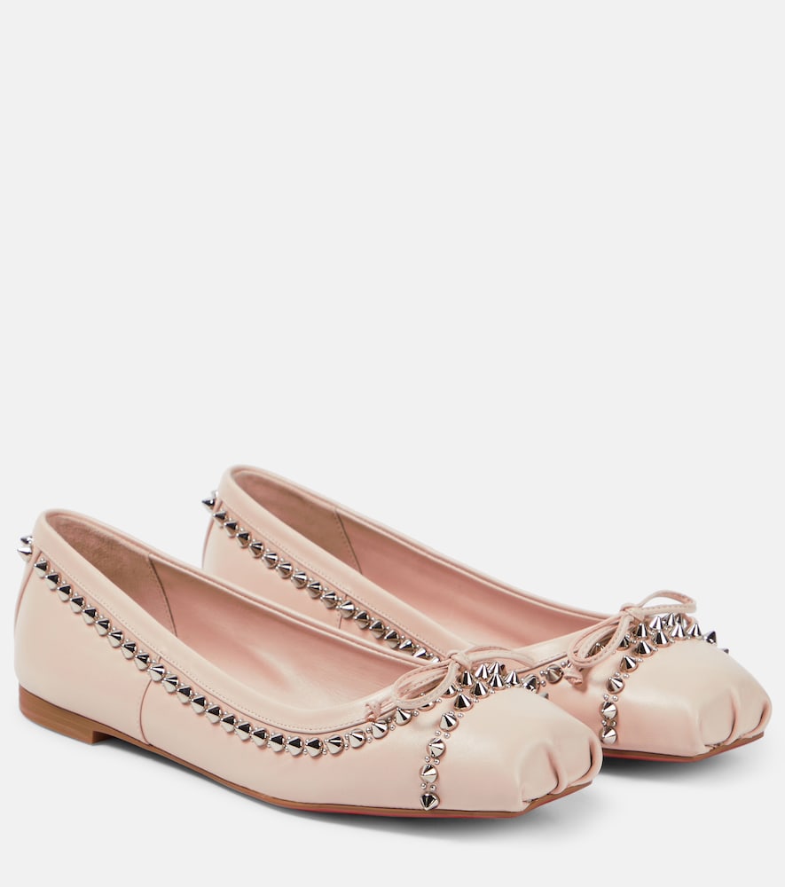 Christian Louboutin Mamadrague Spikes leather ballet flats - Christian Louboutin Mamadrague Spikes 皮革芭蕾平底鞋