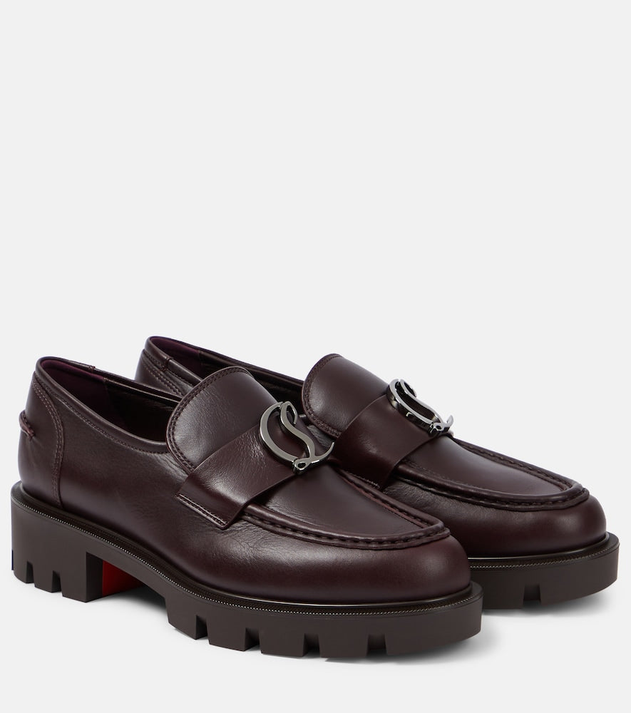 Christian Louboutin CL Moc Lug leather loafers - Christian Louboutin CL Moc Lug 皮革乐福鞋
