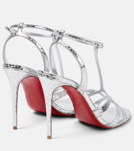 Christian Louboutin Tangueva 100 metallic leather sandals