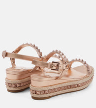 Christian Louboutin Pyra Clou leather espadrille wedges