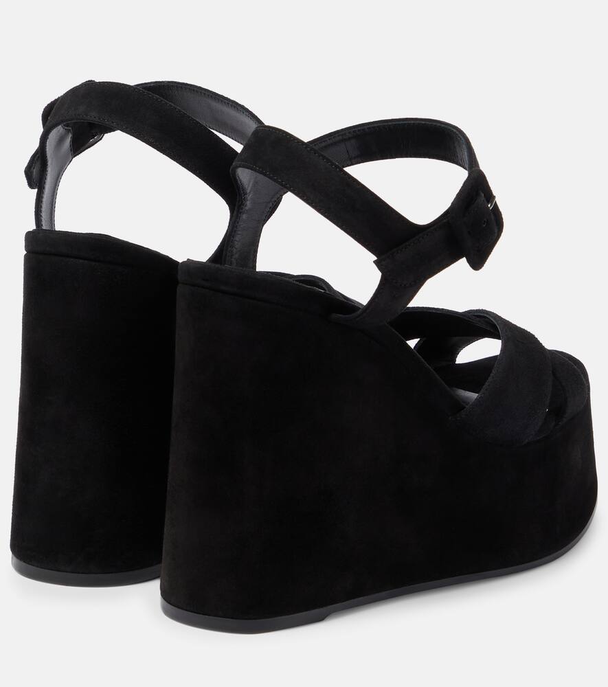 Christian Louboutin Supramariza 130 velvet wedge sandals