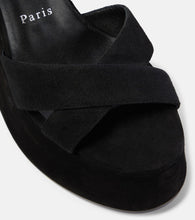 Christian Louboutin Supramariza 130 velvet wedge sandals