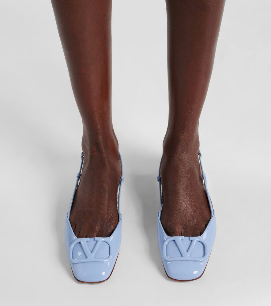 Valentino Garavani VLogo Signature leather slingback flats