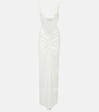 Christopher Esber Fusion ruched jersey maxi dress